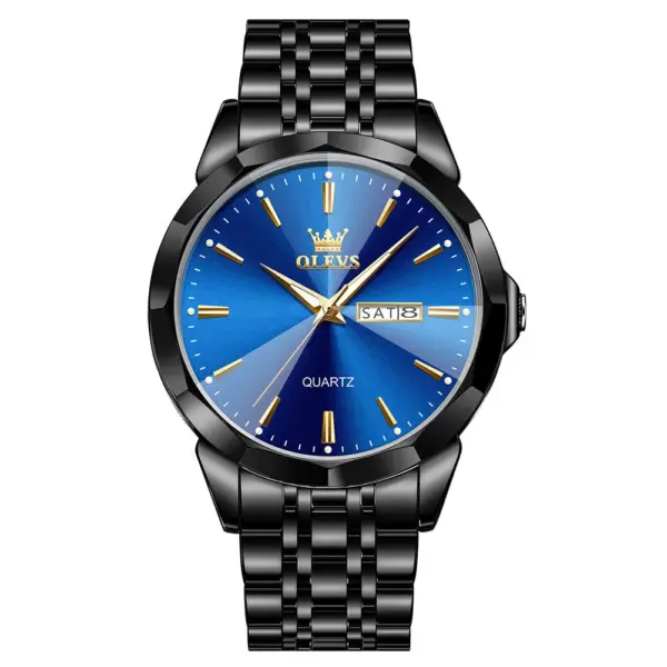 Olevs 3615 CH – Black Blue For Men - Image 2